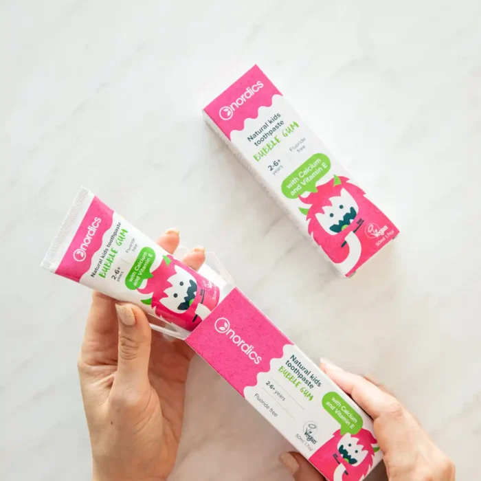 Детска паста за зъби с Витамин Е и калции без захар - Nordics - Image 3