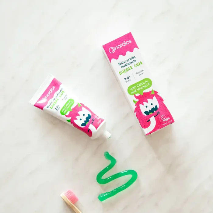 Детска паста за зъби с Витамин Е и калции без захар - Nordics - Image 2