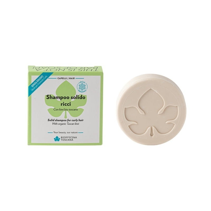 Твърд шампоан за къдрава коса с Тосканско Киви - Biofficina Toscana
