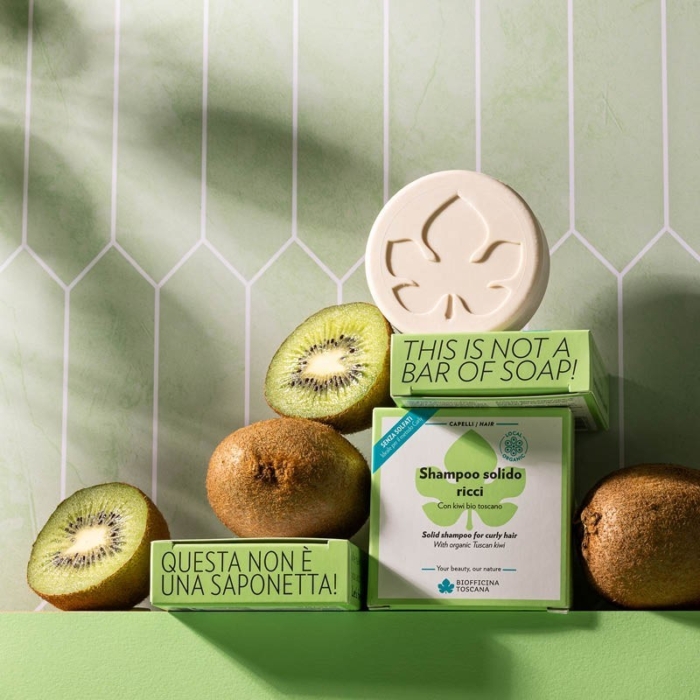 Твърд шампоан за къдрава коса с Тосканско Киви - Biofficina Toscana - Image 3
