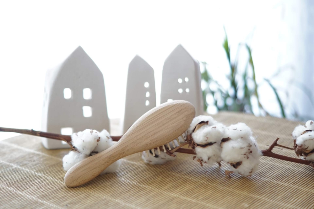 Малка бамбукова четка за коса - Cap Bambou