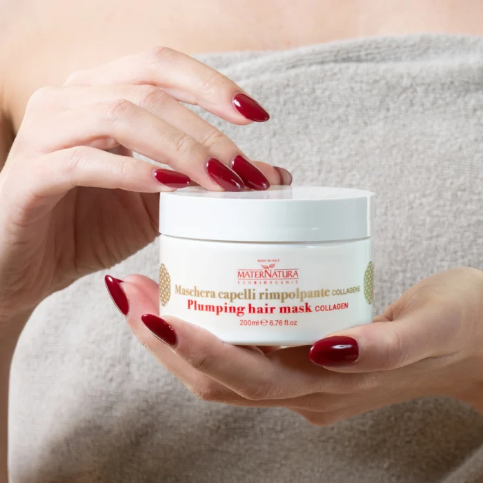 Маска за коса за оплътняване на косъма с колаген - MaterNatura - Image 5