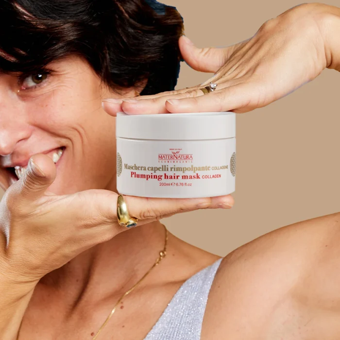 Маска за коса за оплътняване на косъма с колаген - MaterNatura - Image 3