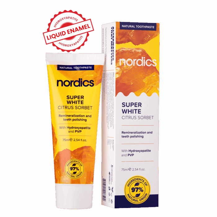 Паста за зъби Super White с течен емайл - Nordics