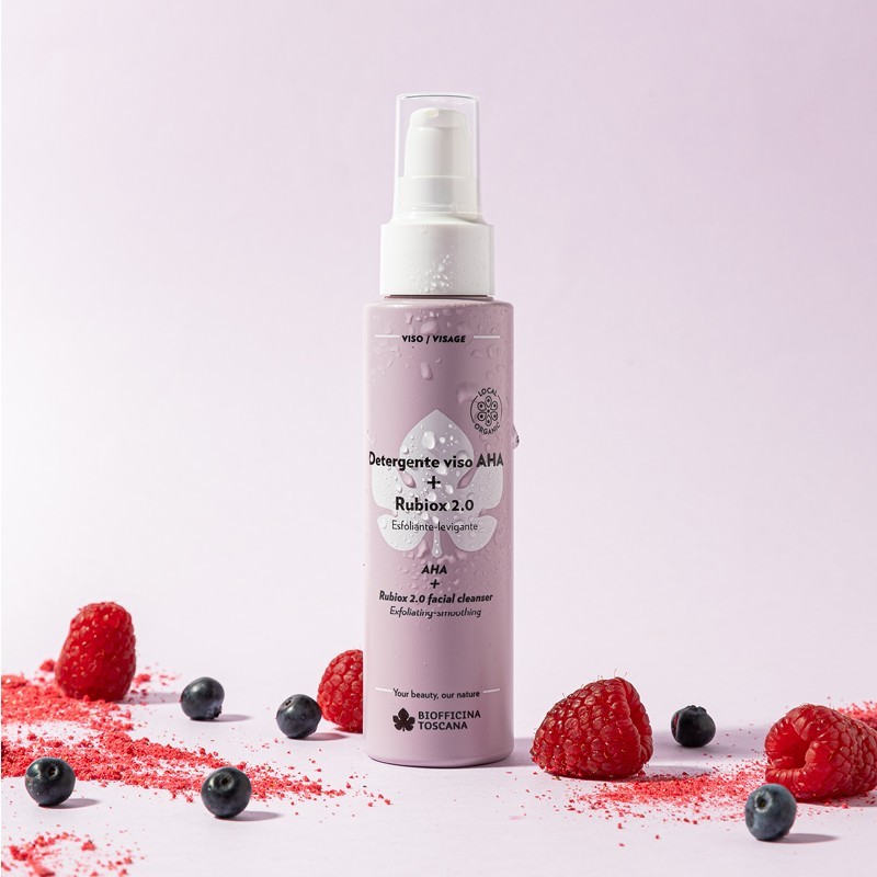 Регенериращ почистващ гел за лице с AHA и Rubiox 2.0 - Biofficina Toscana