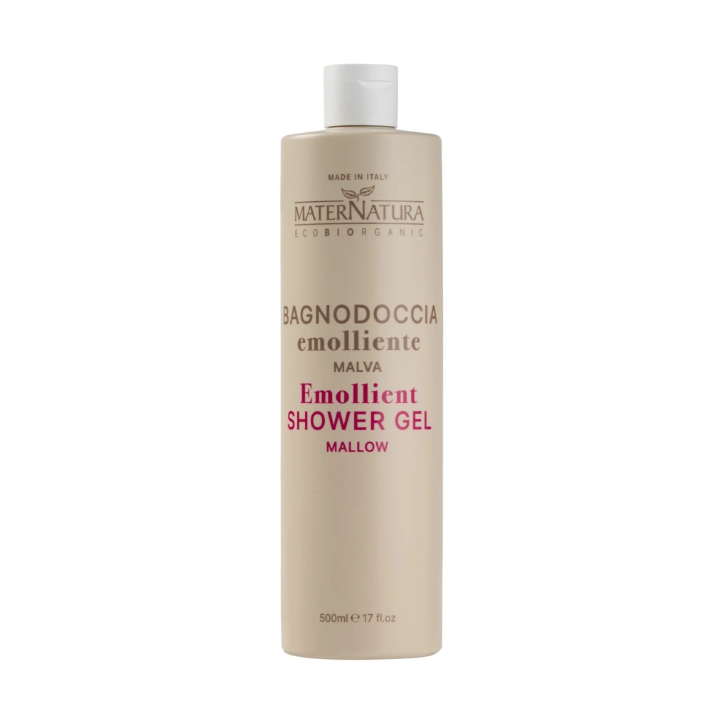 Омекотяващ душ гел с аромат на слез - MaterNatura
