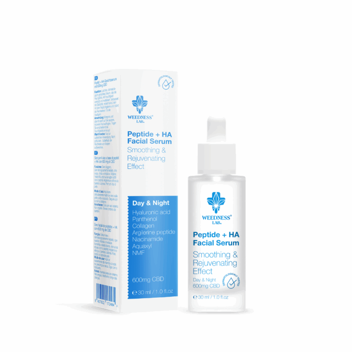 Изглаждащ колагенови серум за лице с пептиди и аргилерин - Weedness