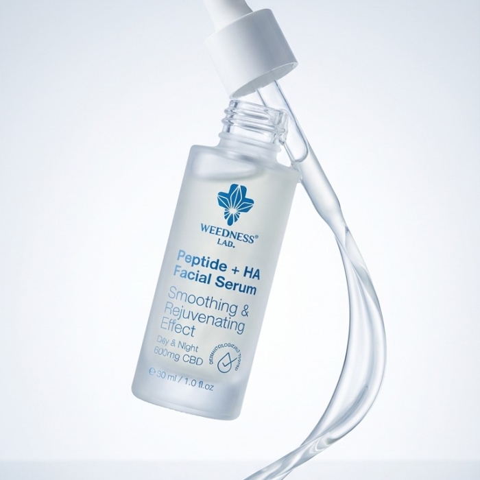 Изглаждащ колагенови серум за лице с пептиди и аргилерин - Weedness - Image 3