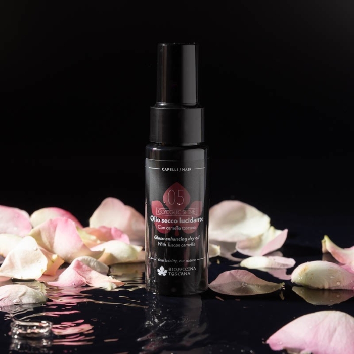 05 Сухо подхранващо олио за повече блясък с тосканска камелия - Biofficina Toscana