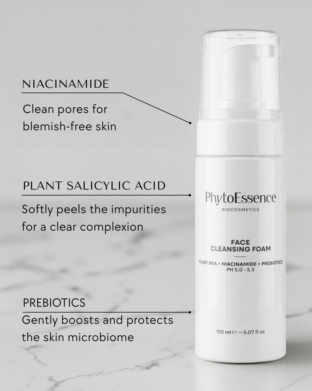 Пяна за лице BHA + Prebiotics - PhytoEssence