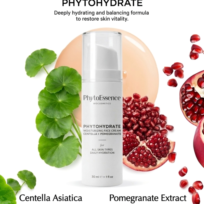 Овлажняващ крем за дълбока хидратация PhytoessenceBio от Odonata Cosmetics в airless oпаковка, подходящ за всеки тип кожа. Органик и био.