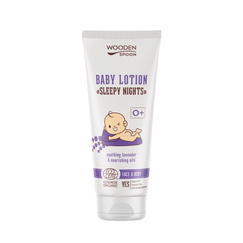 Био бебешки лосион с лавандула Sleepy Nights - Wooden Spoon