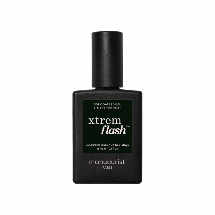 LED гел топ лак Xtrem Flash™ от Manucurist — бутилка 15 мл за полупостоянен маникюр Green Flash™