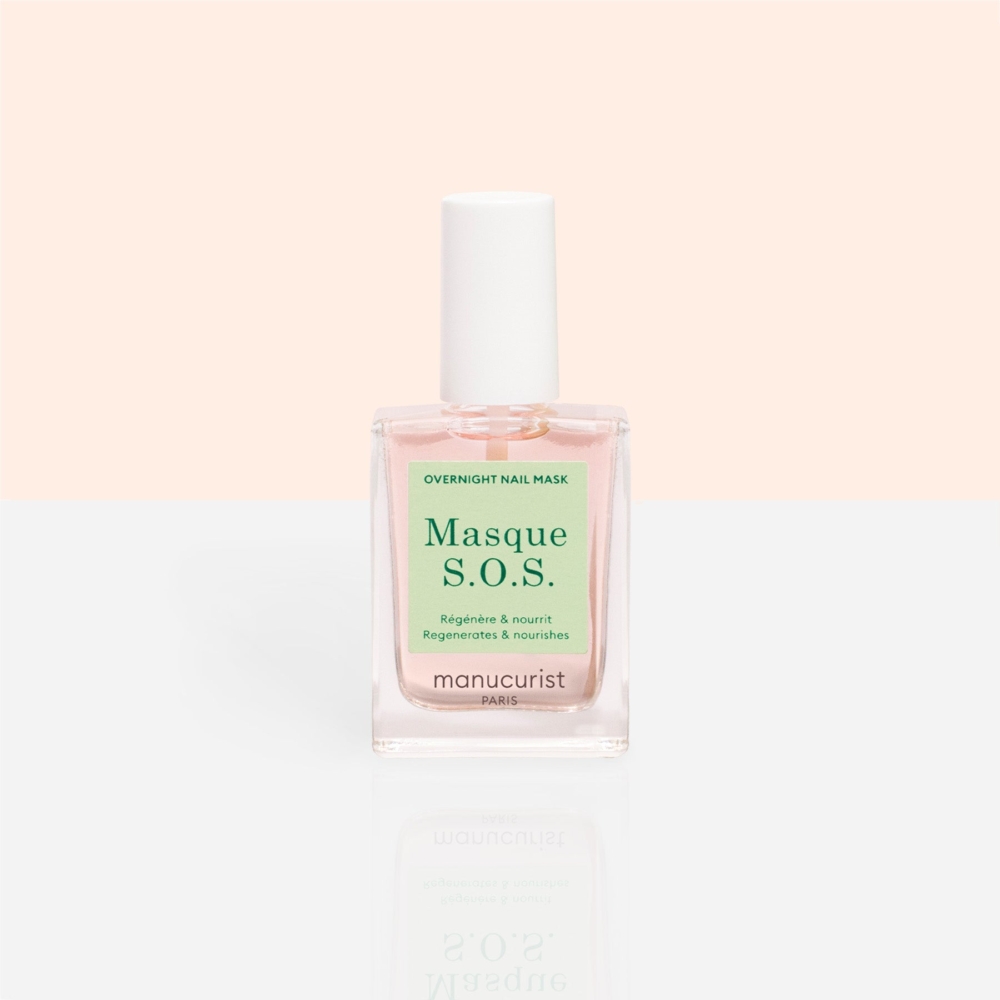 Нощна маска за нокти S.O.S. Manucurist, packshot шише с лечебни активни съставки
