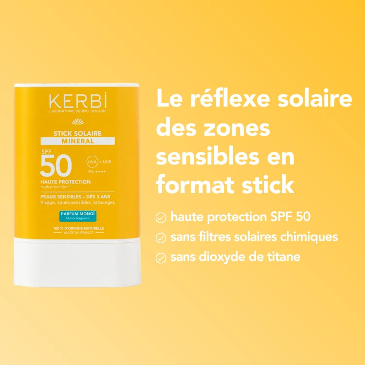 Слънцезащитен стик SPF 50 KERBI ползи за деца от 3 години