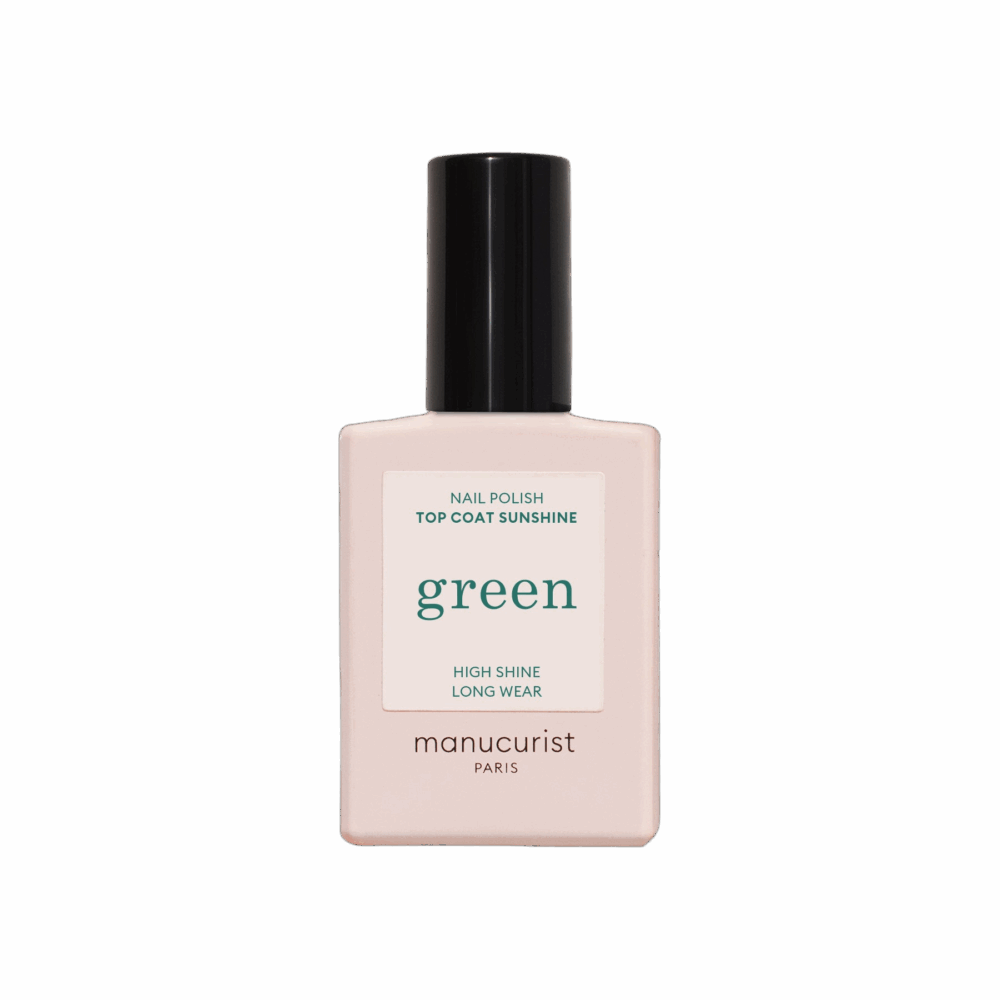 Топ лак Sunshine Green™ – Manucurist, бутилка 15 мл с финиш за гел ефект