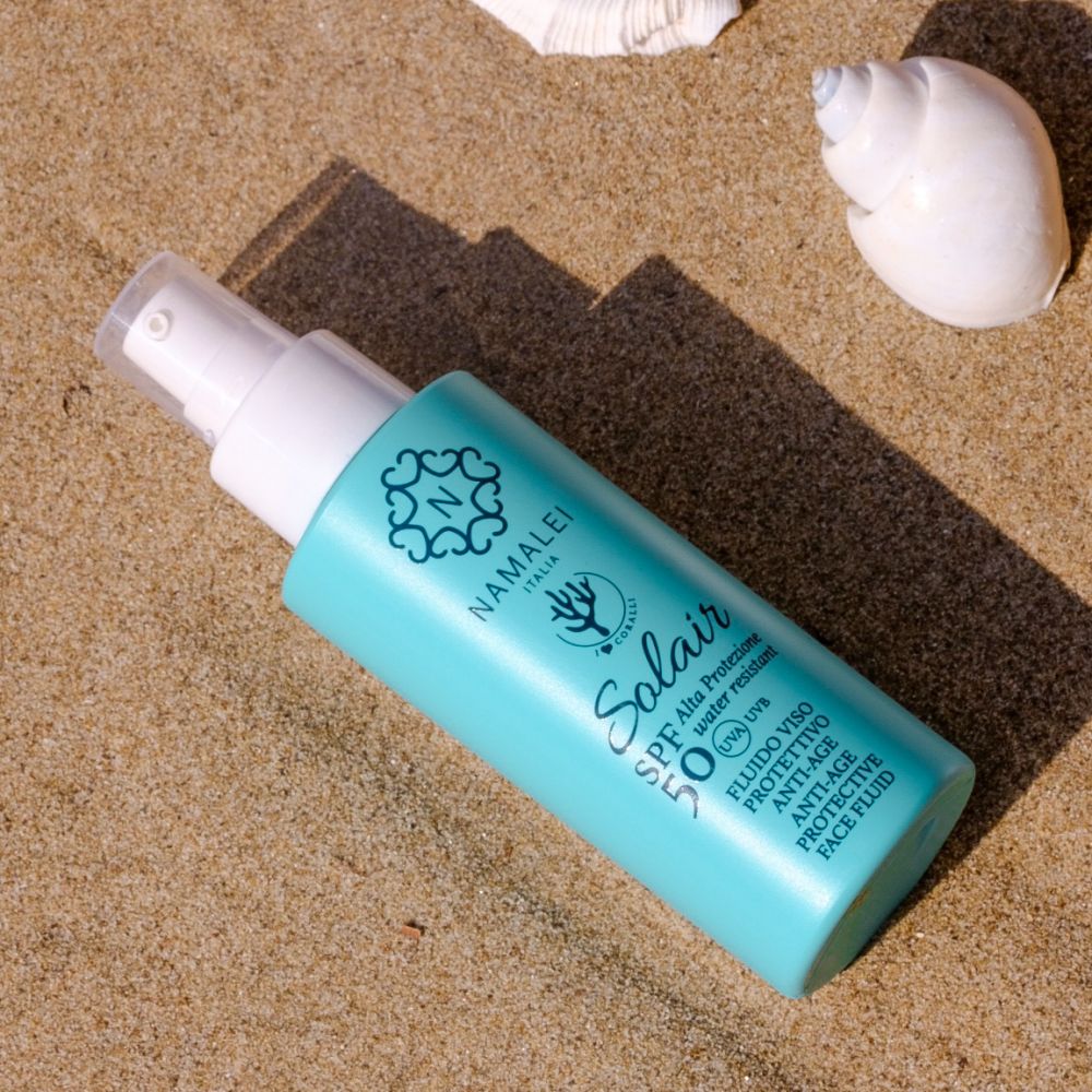 Слънцезащитен флуид за лице SPF 50 Namalei текстура