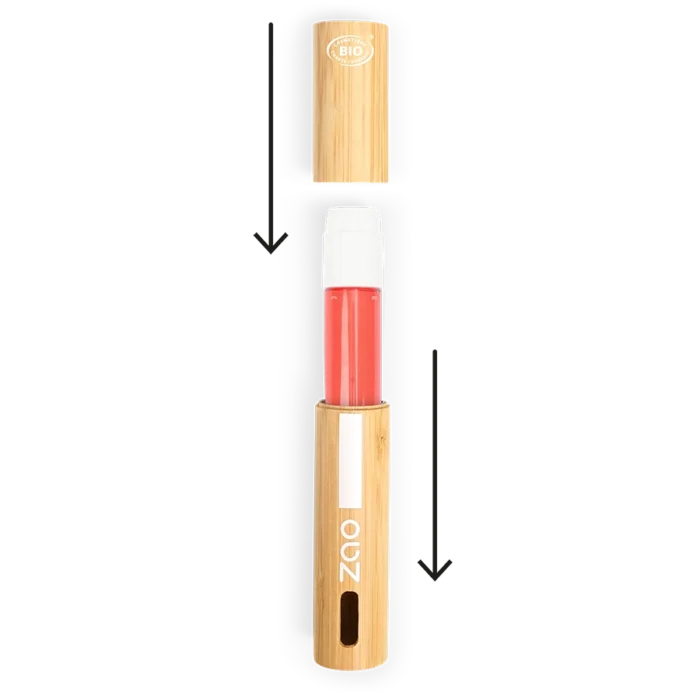 Течен руж Blush Bomb ZAO Organic Peach Sorbet детайл
