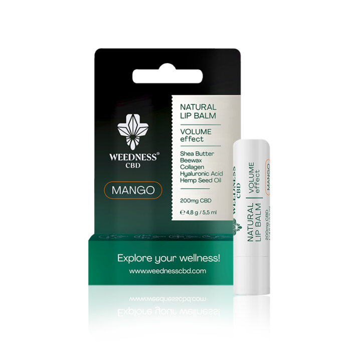 CBD балсам за устни Манго Weedness CBD с 4% CBD
