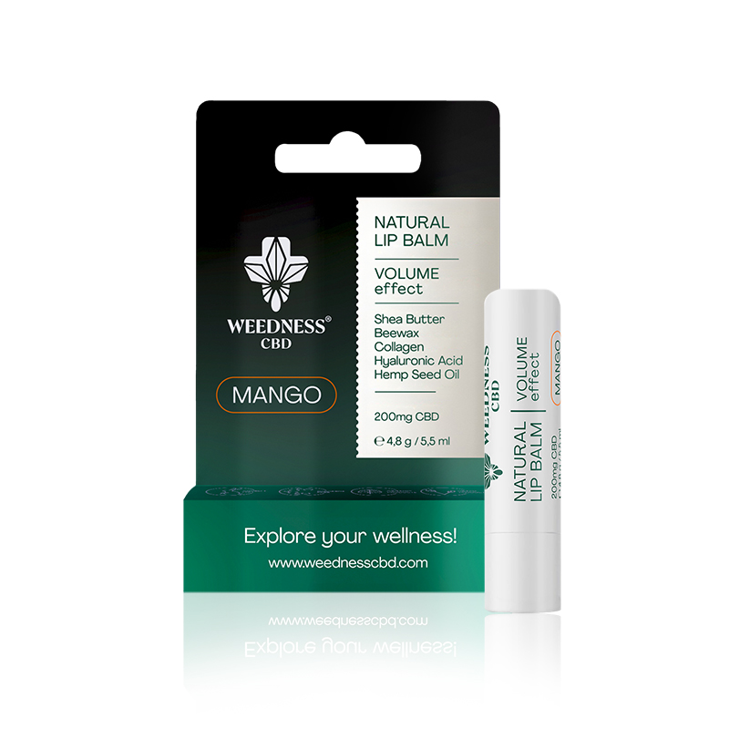 CBD балсам за устни Манго Weedness CBD с 4% CBD