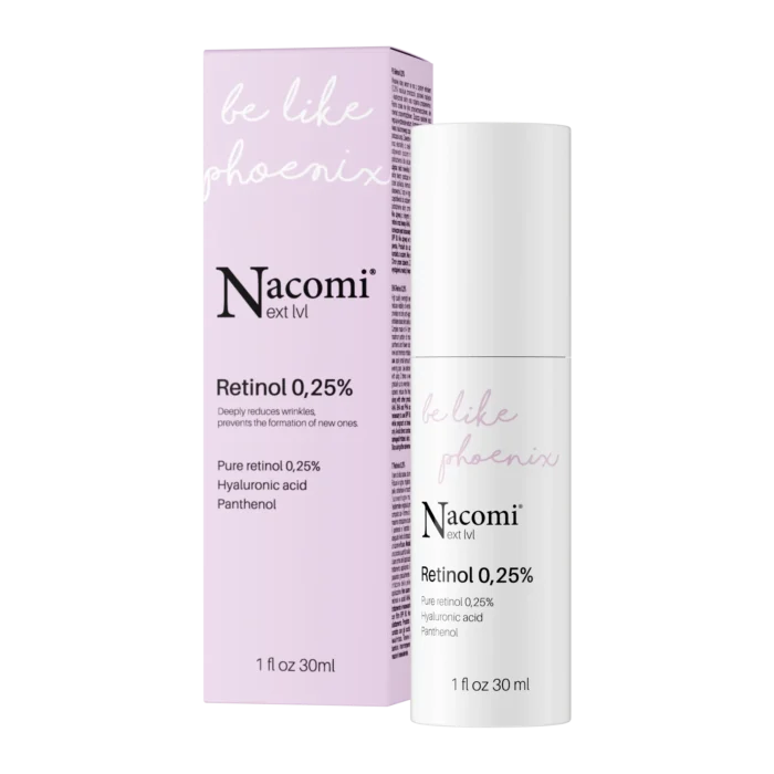 Нощен серум с 0,25% ретинол Nacomi Next Level с опаковка