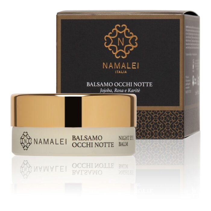 Нощен околоочен балсам с жожоба и роза Namalei 15 мл — бурканче и кутия